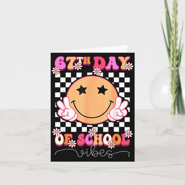 67th Day Of School Vibes Funny Six Seven 67 Meme S Karte (Vorderseite)