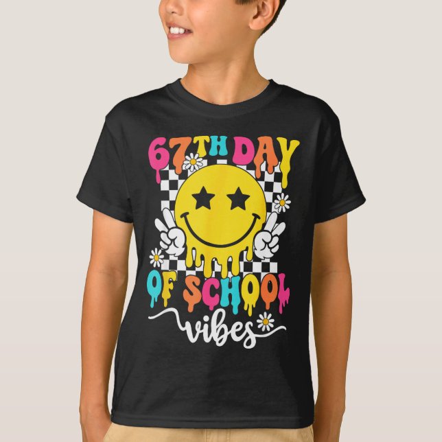 67th Day Of School Vibes Funny Six Seven 67 Meme S T-Shirt (Vorderseite)