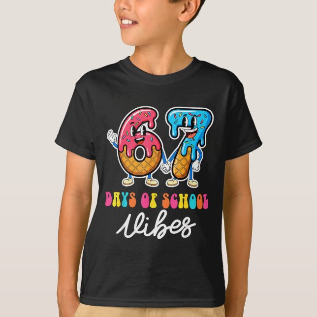 67th Day Of School Vibes Funny Six Seven 67 Meme S T-Shirt (Vorderseite)