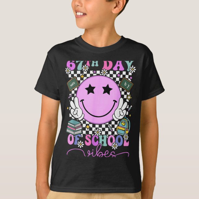 67th Day Of School Vibes Shirt 67 Days Smarter Smi (Vorderseite)