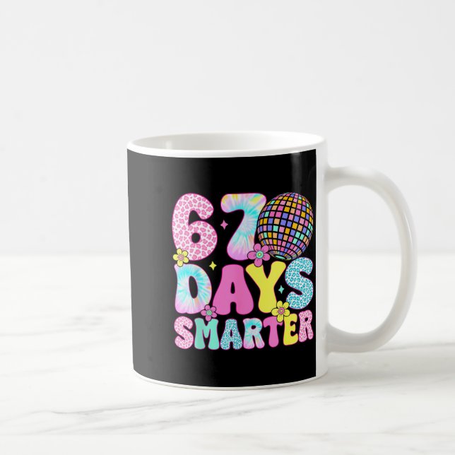 67th Days Smarter Smile Face 67 Days School Teache Kaffeetasse (Rechts)