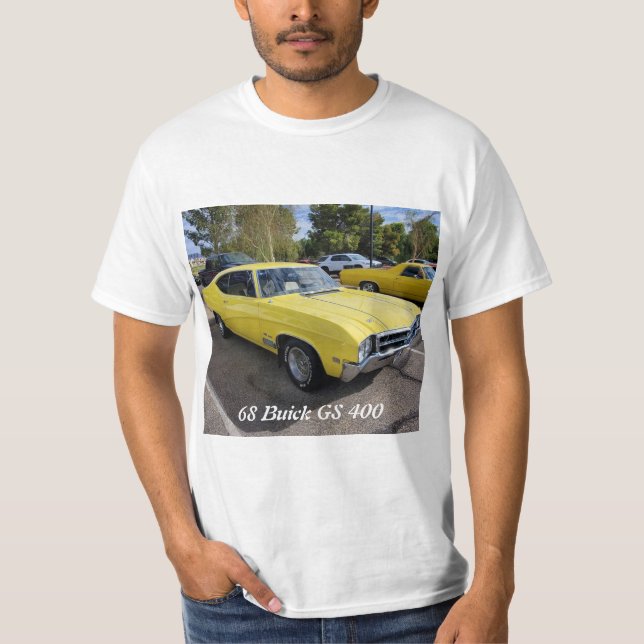 68 Buick GS 400 Edelstahl Wasserflasche T-Shirt (Vorderseite)