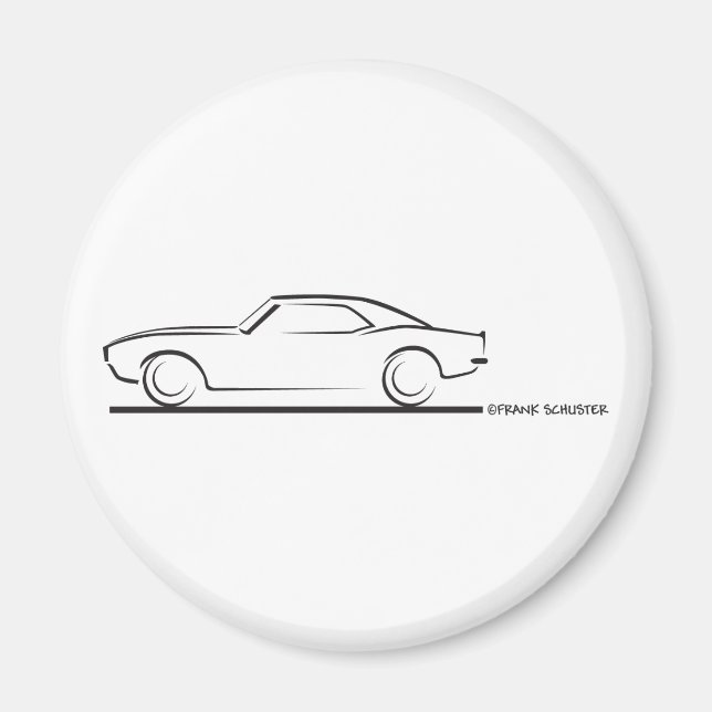 68 Camaro Hard Top BLK Magnet (Vorne)