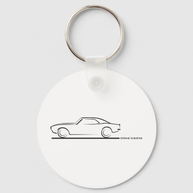 68 Camaro Hard Top BLK Schlüsselanhänger (Vorderseite)