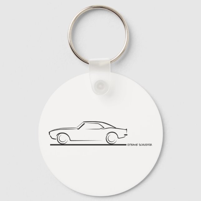 68 Camaro Hard Top BLK Schlüsselanhänger (Vorderseite)