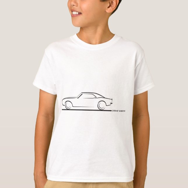 68 Camaro Hardtop Schwarz T-Shirt (Vorderseite)