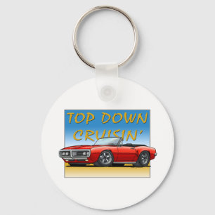 68 Feuervogelrot konvertierbar Schlüsselanhänger