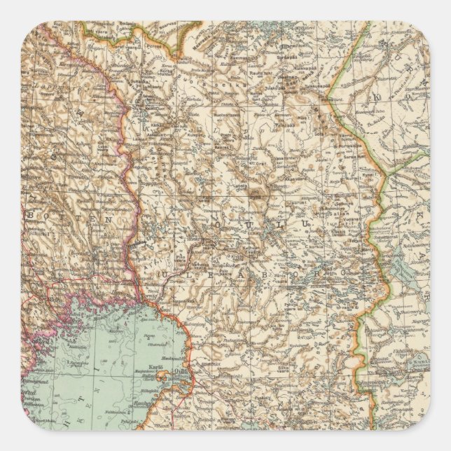 68 Finnland Quadratischer Aufkleber (Vorderseite)