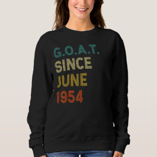 68. Geburtstag 68 Jahre alte Ziege seit Juni 1954 Sweatshirt