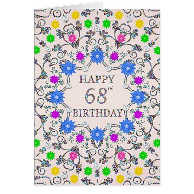68. Geburtstag Abstrakte Blume (Vorne)