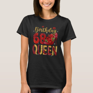 68 Geburtstag Königin High Heel Leopard Frauen 68. T-Shirt