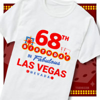 68. Geburtstag Las Vegas Willkommensschild Party S
