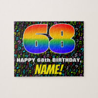 68. Geburtstag — Spaß, farbenfrohe Musiksymbole & 