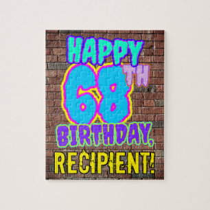 68. Geburtstag ~ Spaß, Urban Graffiti Inspiriert L Puzzle