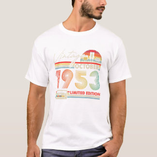 68. Geburtstag Vintage Oktober T-Shirt