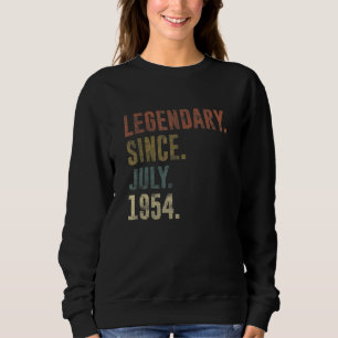 68. Geburtstag Vintager Legendär seit Juli 1954 Sweatshirt