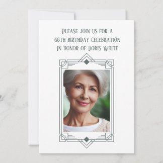 68. Geburtstagspartei Custom Foto Frame Einladung