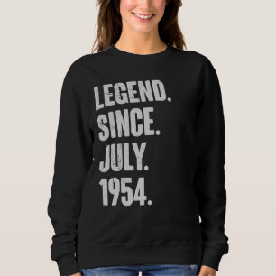 68 Jahre alt 68. Geburtstag seit Juli 1954 Sweatshirt