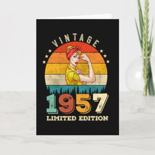 68 Jahre alter Tag 1957 Vintag 68. Geburtstagsfrau Karte