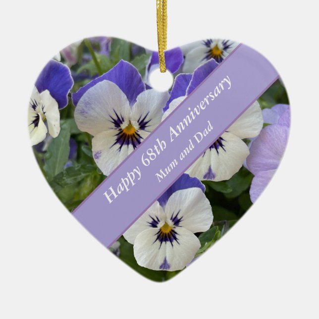 68. Jahrestag Keramik Ornament (Vorne)