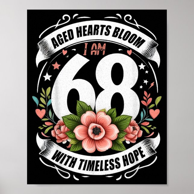 68 Ohne Plus 1 Mittelfinger Für Einen 68. Poster (Vorne)