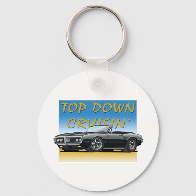 68 Schwarzer Feuervogel Schlüsselanhänger (Vorderseite)