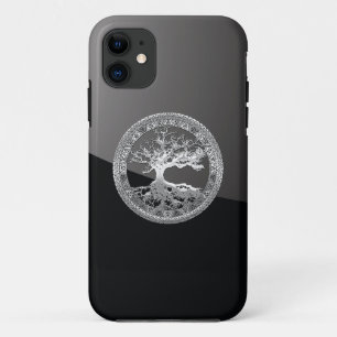 [68] Silberkeltischer Baum des Lebens iPhone 11 Hülle