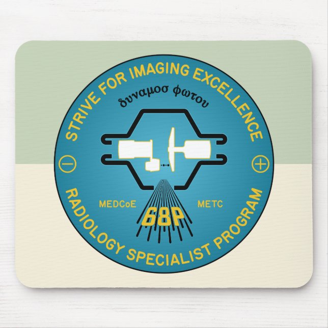 68P Radiologie-Spezialisten-Programm-Emblem Mousepad (Vorne)