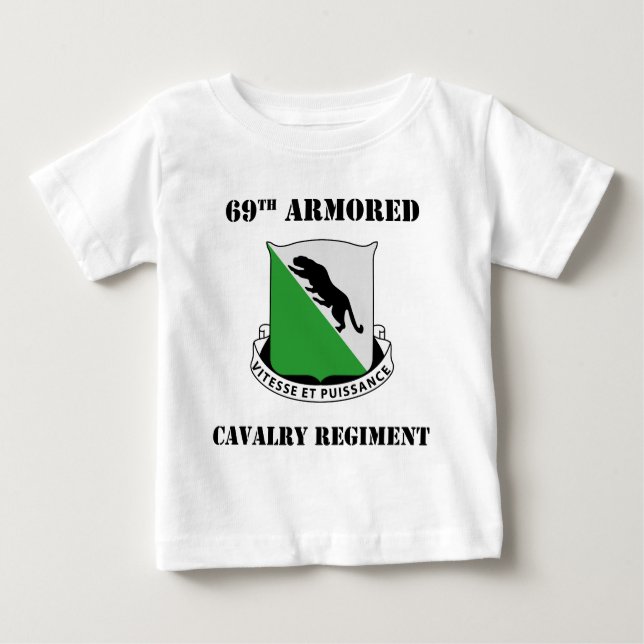 69. Armored Cavalry Regiment (ACR) W/Text Baby T-shirt (Vorderseite)