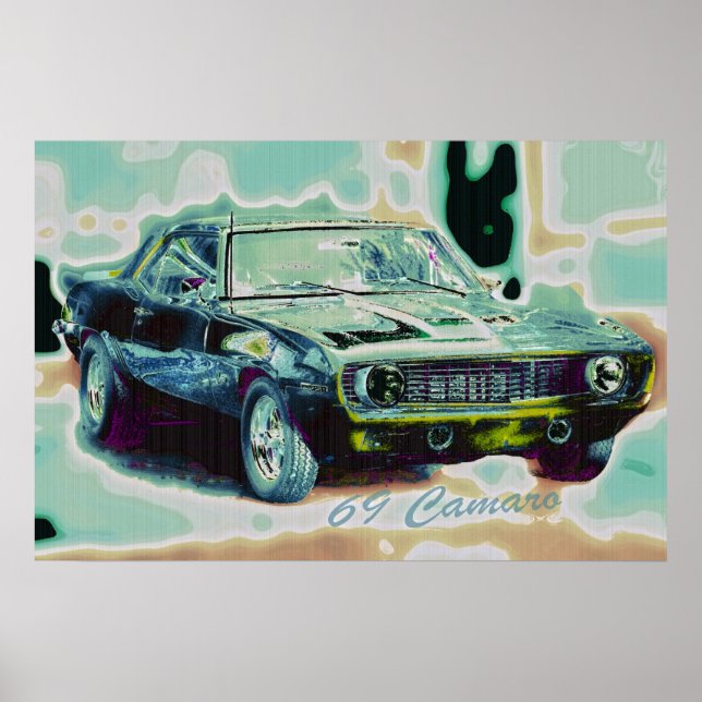 69 Camaro Abstrakt Poster (Vorne)