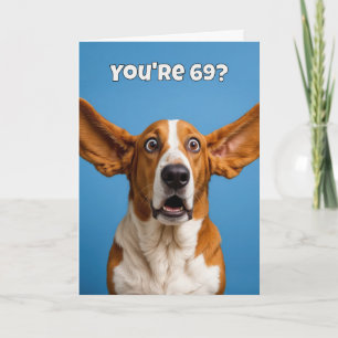 69. Geburtstag Basset Hound Hund Humor Karte