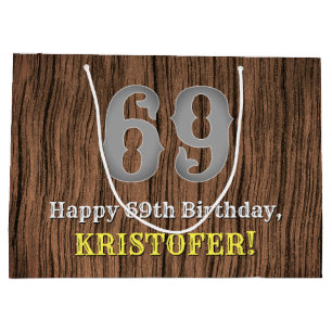 69. Geburtstag: Inspirierter Country Western Look, Große Geschenktüte