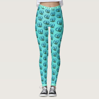 69. Geburtstag oder Jubiläum Pfauenmuster Leggings