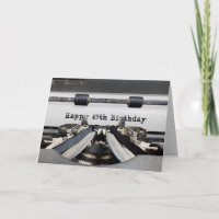 69. Geburtstag Retro Schreibmaschine