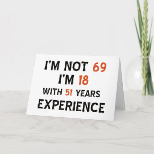 69. Geburtstagsentwürfe Karte