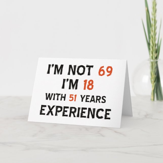 69. Geburtstagsentwürfe Karte (Vorderseite)