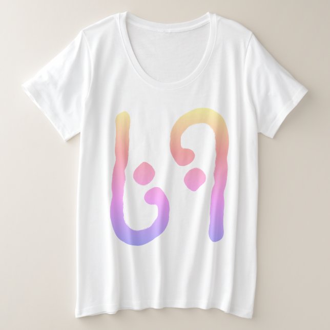 69 GROßE GRÖßE T-Shirt (Design vorne)