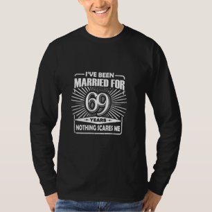 69. Hochzeit zum Jubiläum Witziges Paar Verheirate T-Shirt