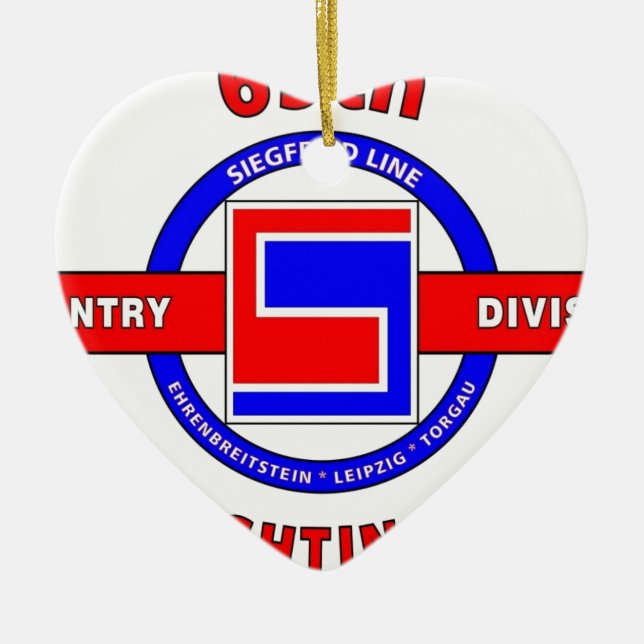69. INFANTERIEDIVISION "DER FIGHTING 69. " KERAMIK ORNAMENT (Vorne)