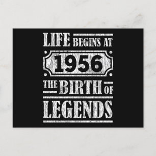 69 Jahre alt 1956 Geburt der Legende 69. Geburtsta Postkarte