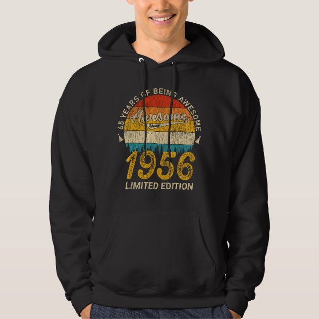 69 Jahre alt 1956 Retro Phantastisch 69. Geburtsta Hoodie (Vorderseite)