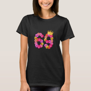 69 Jahre alt Blume gekrönt ihre 69. T-Shirt
