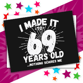 69 Jahre alt Sarcastic Meme Funny 69. Geburtstag Postkarte