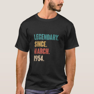 69 Jahre alt Vintag 1954 Geburtstag März 69. Deko T-Shirt