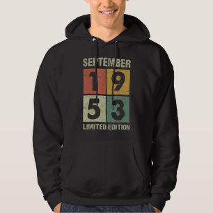 69 Jahre alt Vintag im September 1953 69. Geburtst Hoodie