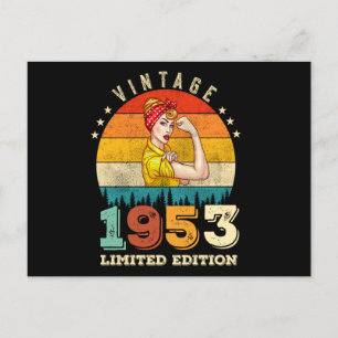 69 Jahre alte Frauen Tag 1953 Vintag 69. Geburtsta Postkarte