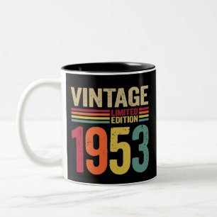 69 Jahre alte Geschenke Vintage 1953 -69. Geburtst Zweifarbige Tasse