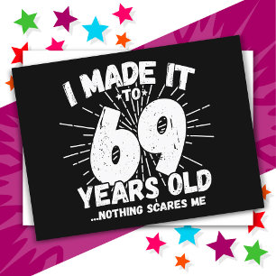 69 Jahre alte sarkastische Meme lustige 69. Geburt Postkarte