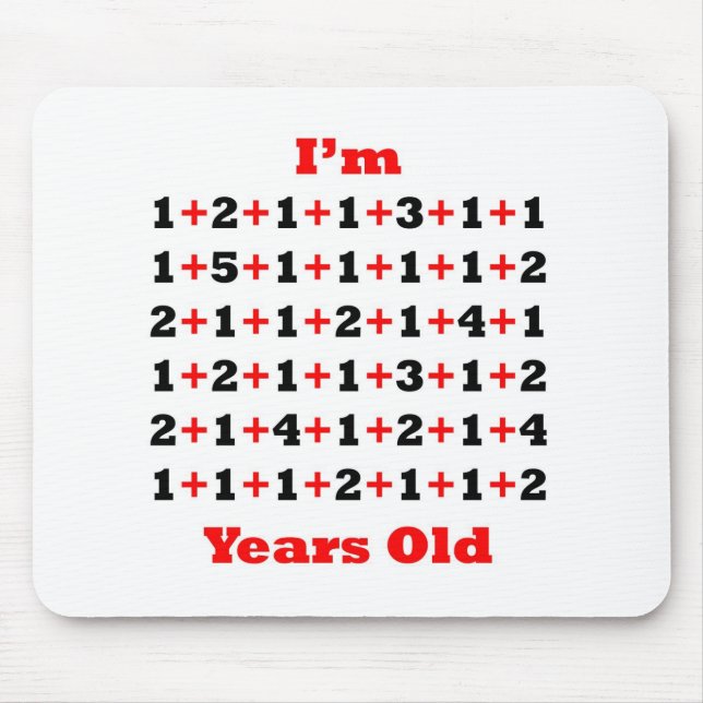 69 Jahre alte Schwarz-Rot- Mousepad (Vorne)