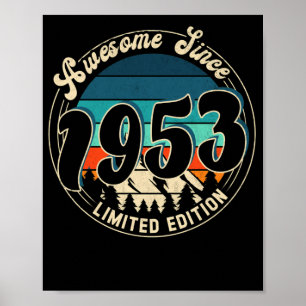 69 Jahre alte Vintage 69. Jahrgang Geburtstag 1953 Poster